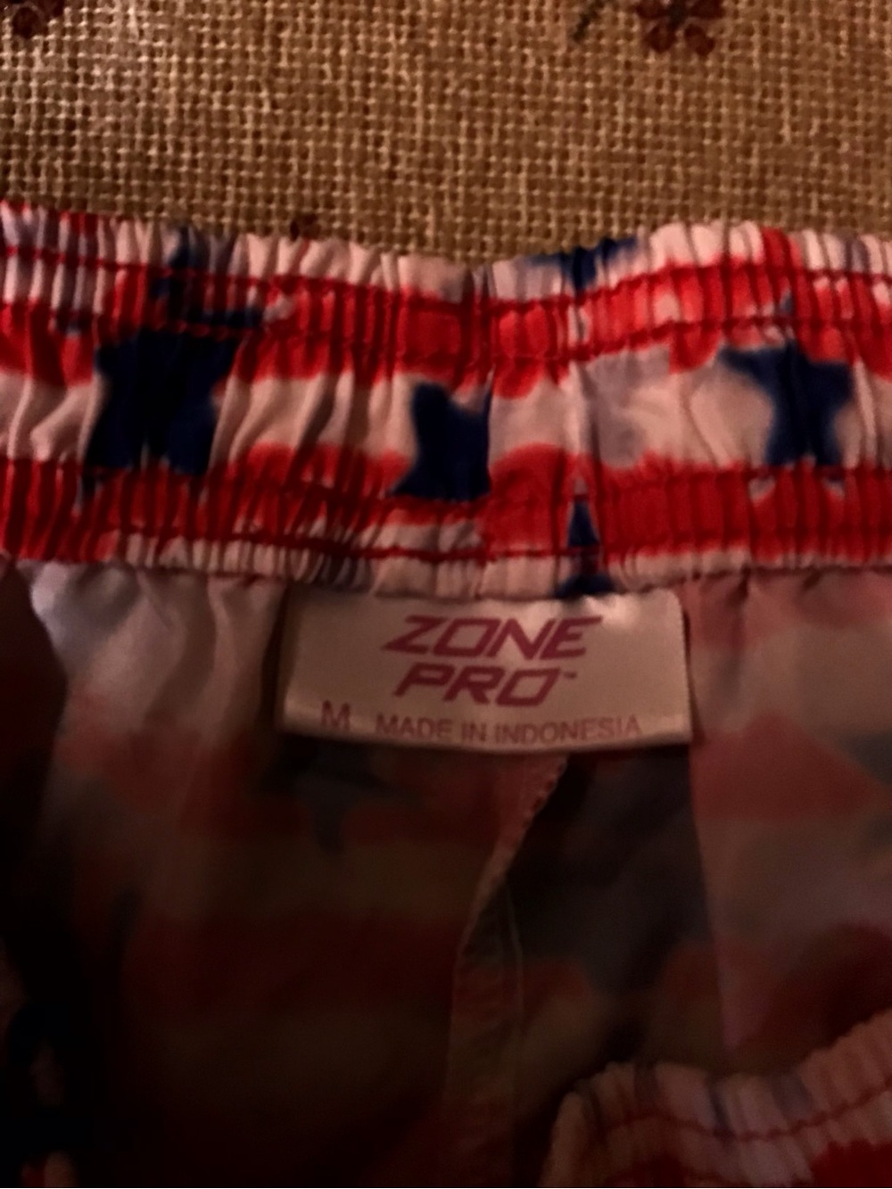 Zone Pro Red and Blue Athletic Swim Shorts